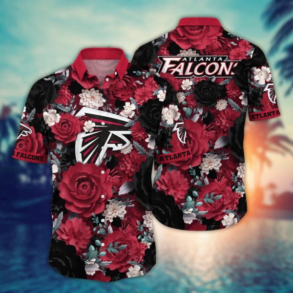 Atlanta Falcons Midnight Rose Hawaiian 1
