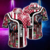 Atlanta Falcons Stars and Skulls Hawaiian Shirt Atlanta Falcons Stars and Skulls Hawaiian 1