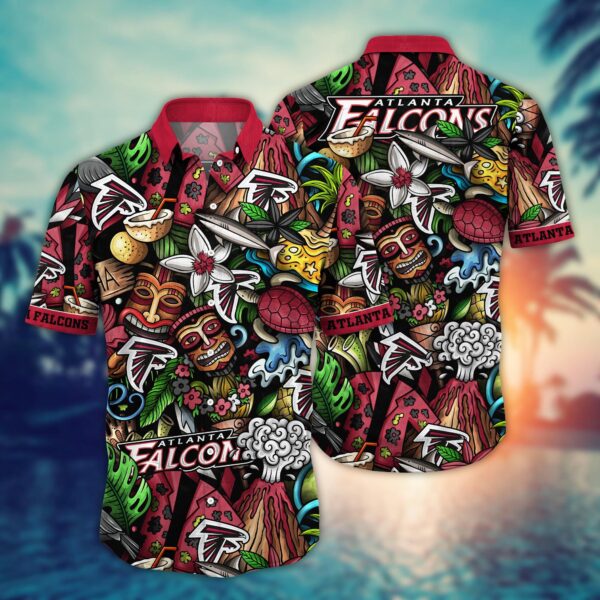 Atlanta Falcons Tiki Paradise Hawaiian 1
