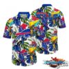 Buffalo Bills Parrots Tropical Flower Hawaiian Shirt Buffalo Bills Parrots Tropical Flower Hawaiian Shirt