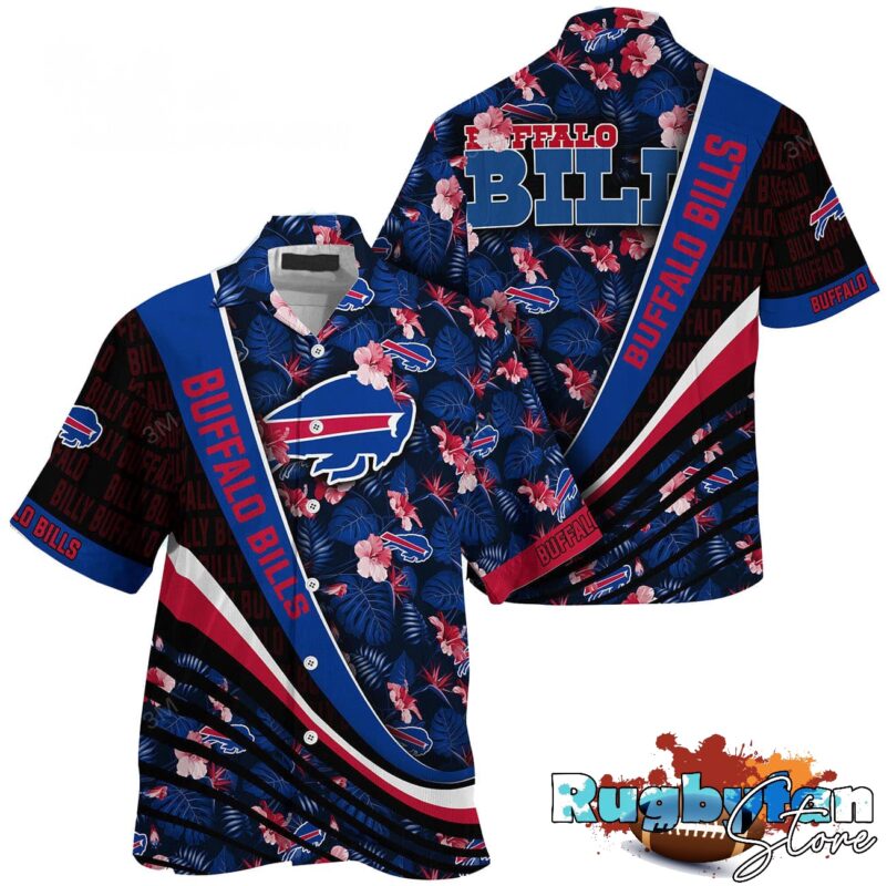 Buffalo Bills Summer Hawaii Shirt With Tropical Flower Pattern Buffalo Bills Summer Hawaii Shirt With Tropical Flower Pattern