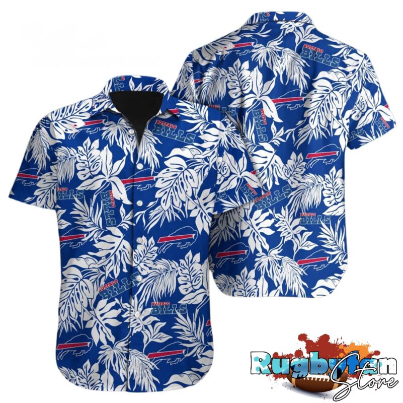 Buffalo Bills Tropical Leafs Designs Hawaiian Shirt Buffalo Bills Tropical Leafs Designs Hawaiian Shirt
