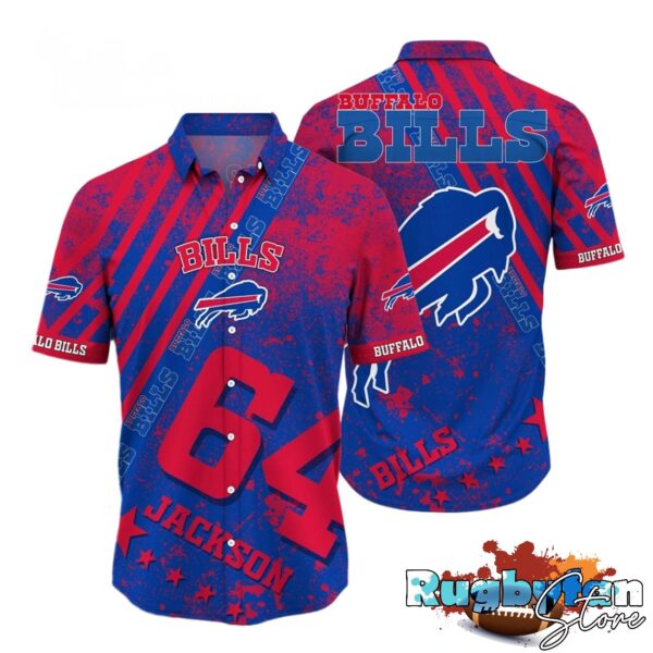 Custom Name Number Hawaiian Shirt Button Up Shirt Unique Gift For Fan Buffalo Bills Aloha Shirt 1 1