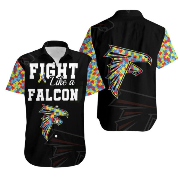 Fight Like A Atlanta Falcons Autism Support Hawaiian 1