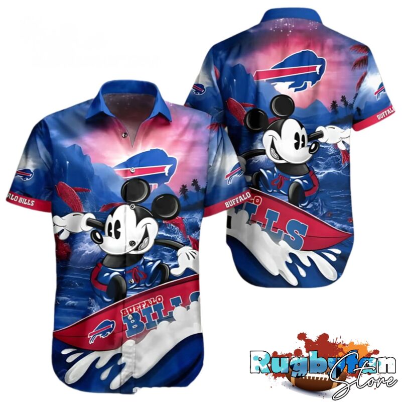 Mickey Mouse And Buffalo Bills Hawaiian Shirt Mickey Mouse And Buffalo Bills Hawaiian Shirt