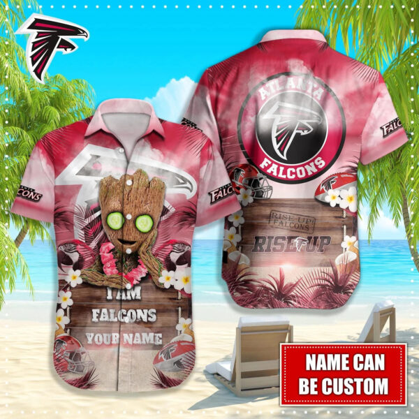 Personalized Atlanta Falcons Tropical Groot Hawaiian 1