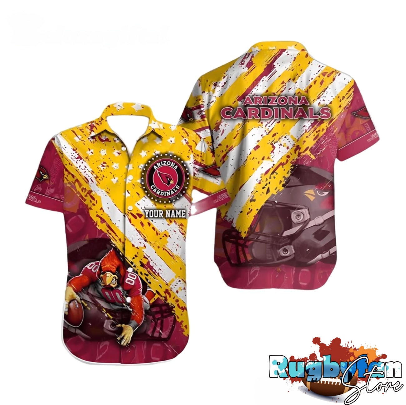 Arizona Cardinals Custom Name Hawaiian Shirt