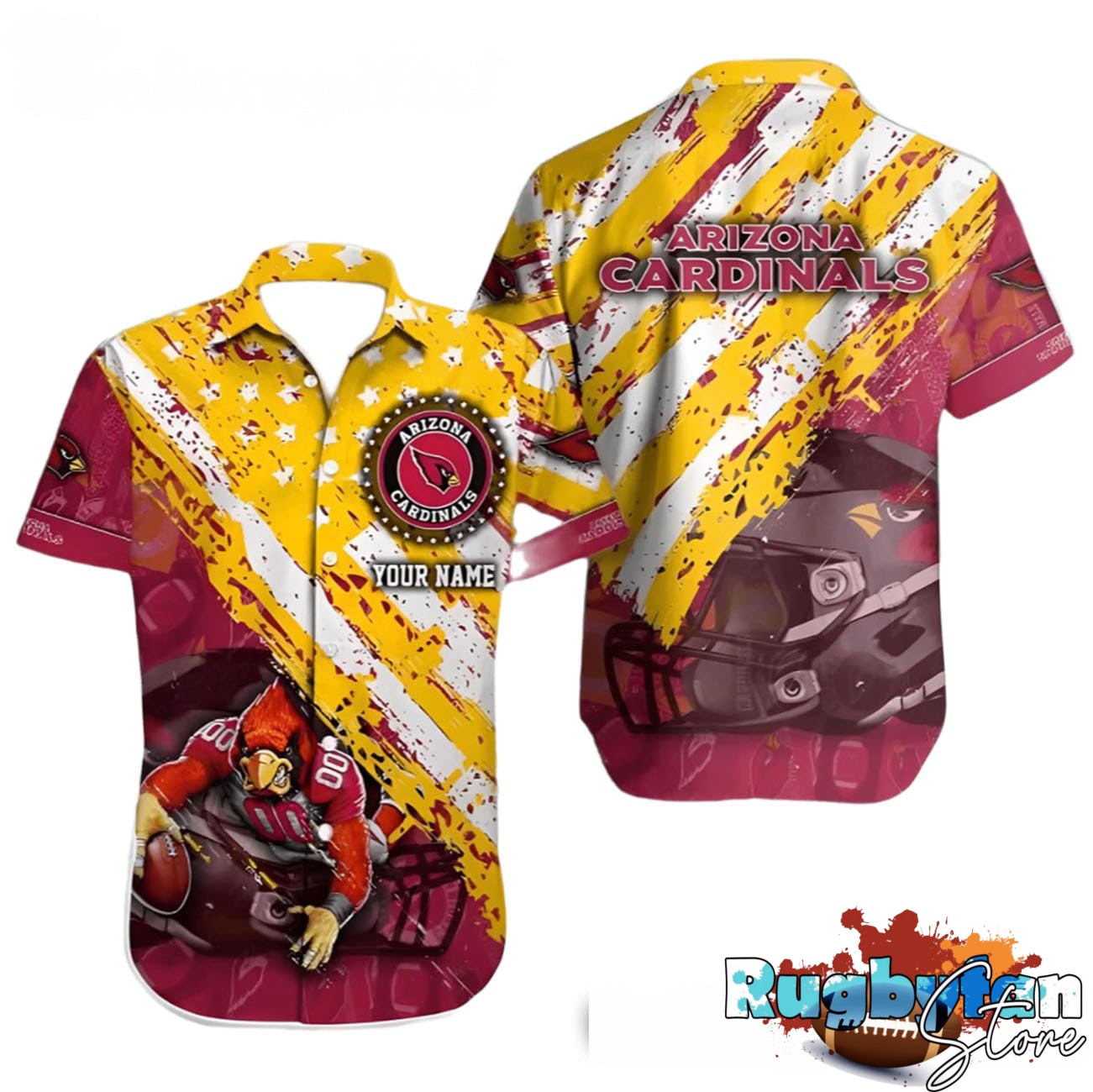 Arizona Cardinals Hawaiian Shirt Custom Name