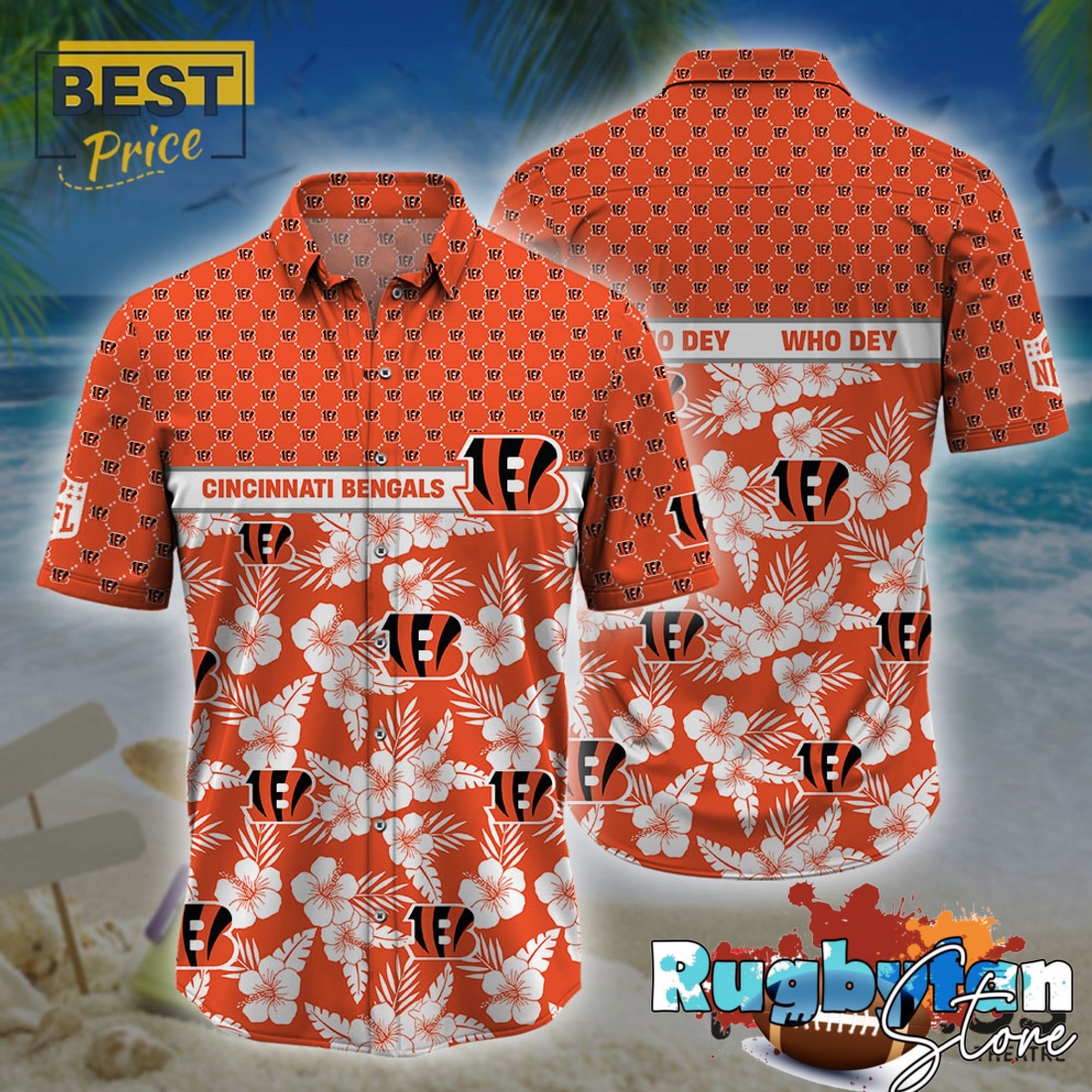 Cincinnati Bengals NFL Palm Leaves Hawaiian Shirt