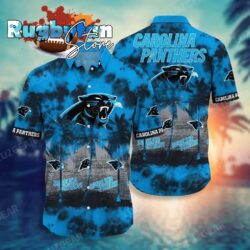 Carolina Panthers Nfl Hawaiian Sas Tropical Pattern Graphic Short Sleeve Hot Trend Summer Gift For Fans