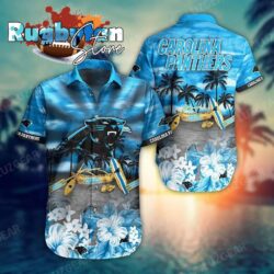 Carolina Panthers Nfl Hawaiian Sas Tropical Pattern New Hot Trend Summer For Nfl Football Fans