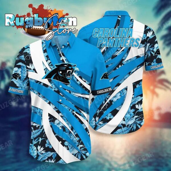 Carolina Panthers Nfl Hawaiian Sas Tropical Pattern Beach Shirt New Trends Gift For Sports Fans