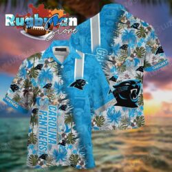 Carolina Panthers Nfl Team Football Beach Shirt Summer Button Down Hawaiian Sas Best Fan Ever