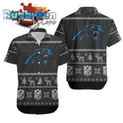 Carolina Panthers Nfl Ugly Sweatshirt 3D Hawaiian Shirt Print Short Sleeve Hawaiian Aloha Shirt