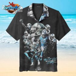 Carolina Panthers Stars Nfl Hawaiian Graphic Print Short Sleeve Hawaiian Shirt