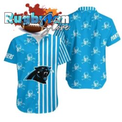 Carolina Panthers Stripes And Skull Hawaii Shirt Summer Collection