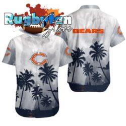 Chicago Bears Coconut Trees Nfl Gift For Fan Hawaiian Graphic Print Short Sleeve Hawaiian Shirt