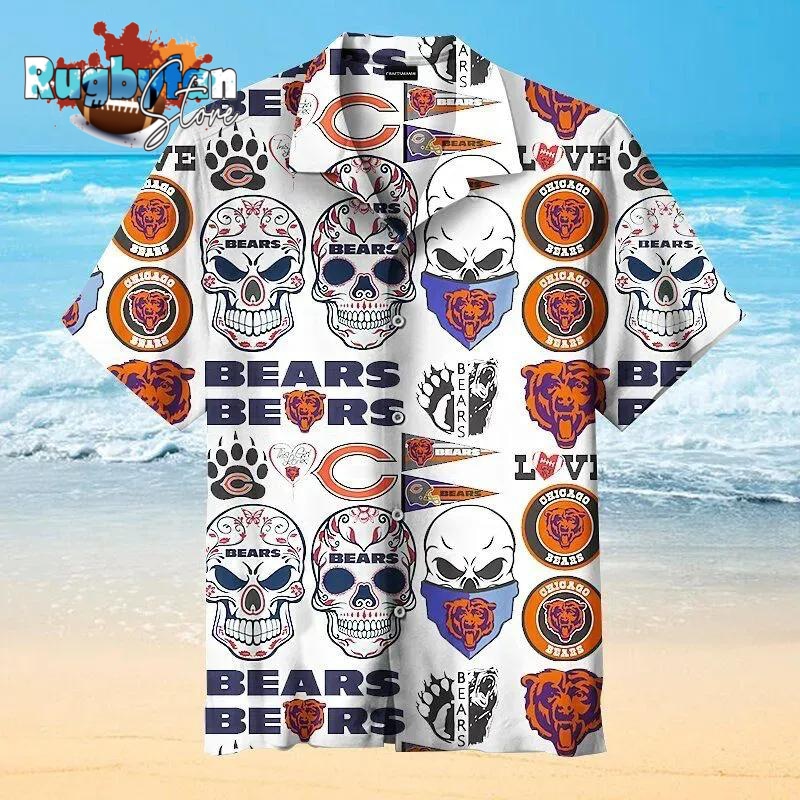 Chicago Bears Cool Sign Nfl Hawaiian Graphic Print Short Sleeve Hawaiian Shirt