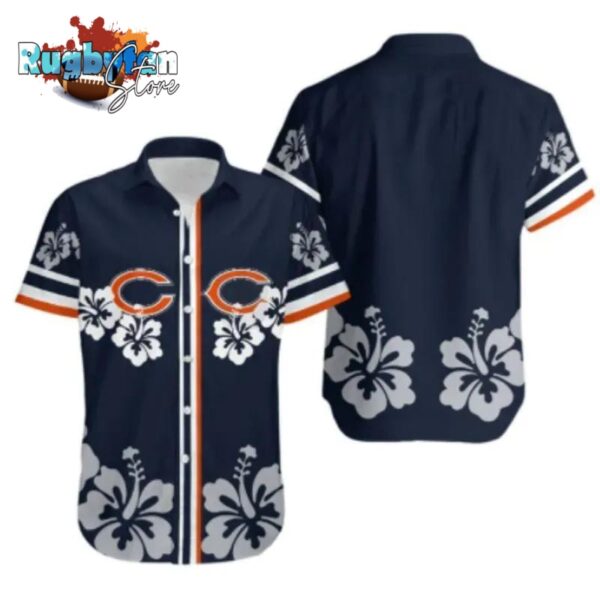 chicago bears hibiscus flower hawaii shirt summer collection nfl hawaiian shirt zskdh