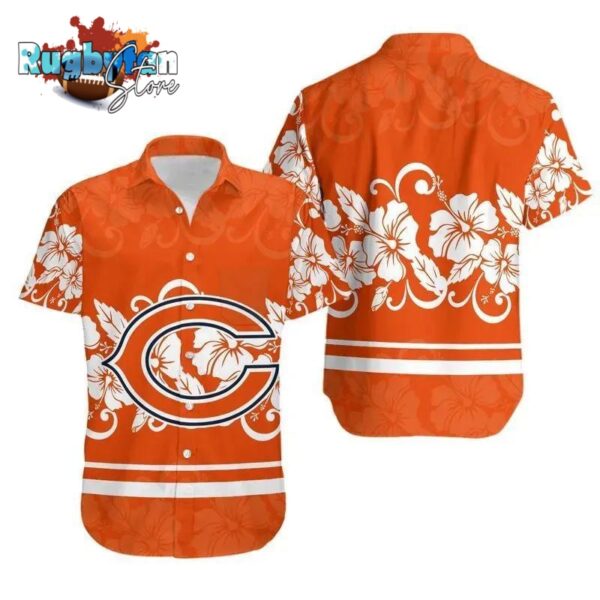 chicago bears hibiscus flowers hawaii shirt summer collection nfl hawaiian shirt r2ct7
