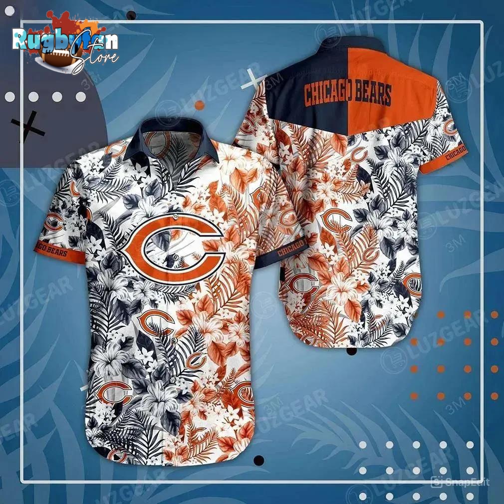 Chicago Bears Nfl Beach Shirt Graphic Floral Pattern Print This Summer Hawaiian Shirt Chicago Bears Nfl Beach Shirt Graphic Floral Pattern Print This Summer Hawaiian Shirt