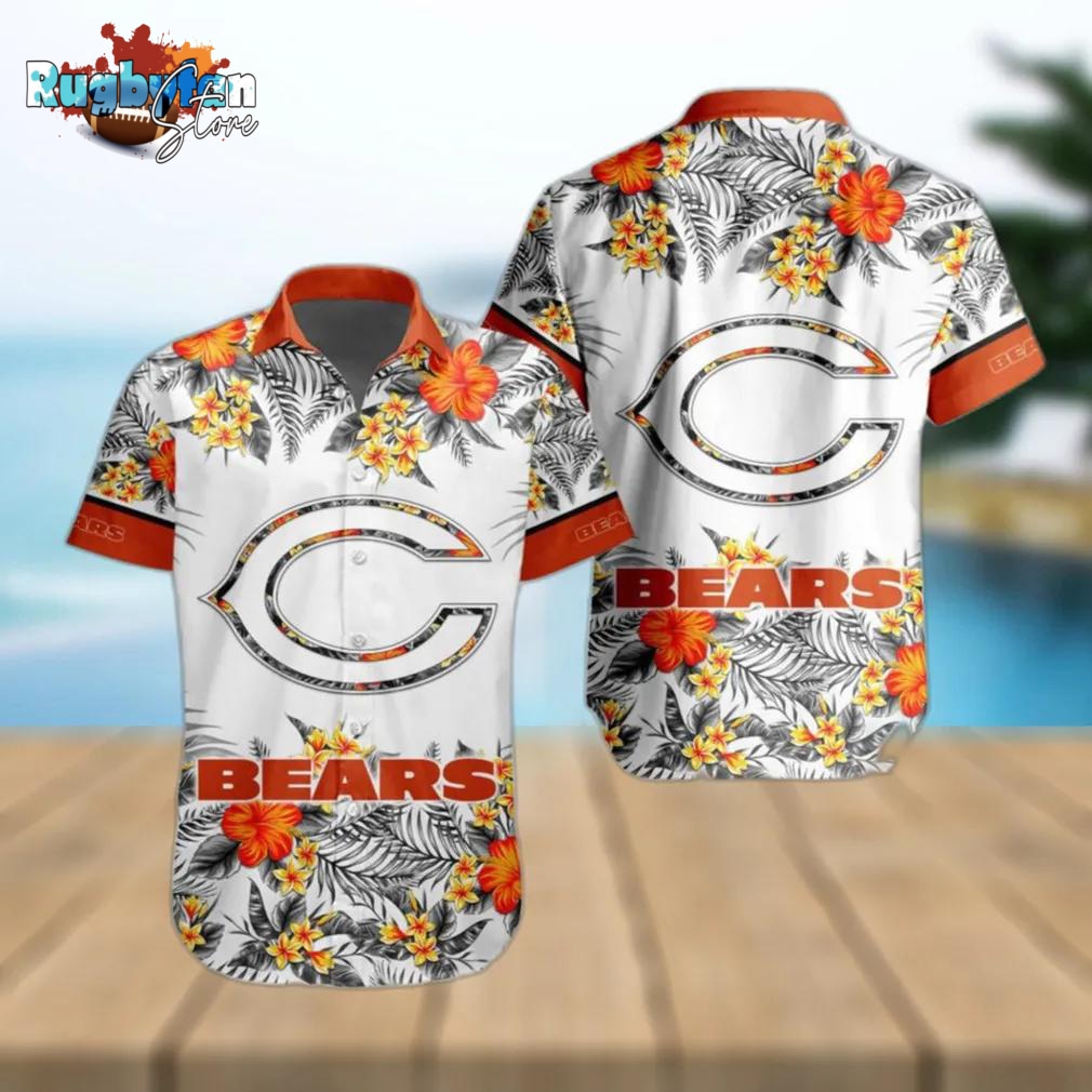 Chicago Bears NFL Floral Tropical Team Hawaiian Shirt Chicago Bears NFL Floral Tropical Team Hawaiian Shirt