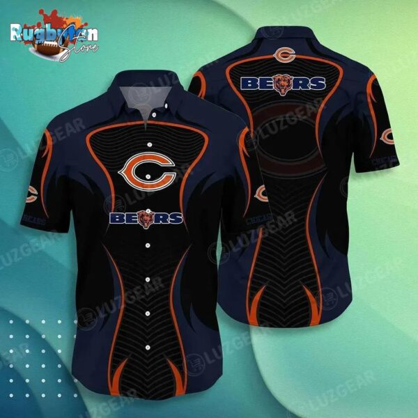 chicago bears nfl hawaii beach shirt summer short sleeve button down hawaiian shirt p198u