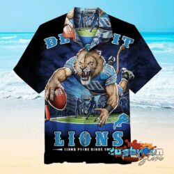 1934 Detroit Lions Nfl Hawaiian Graphic Print Short Sleeve Hawaiian Shirt