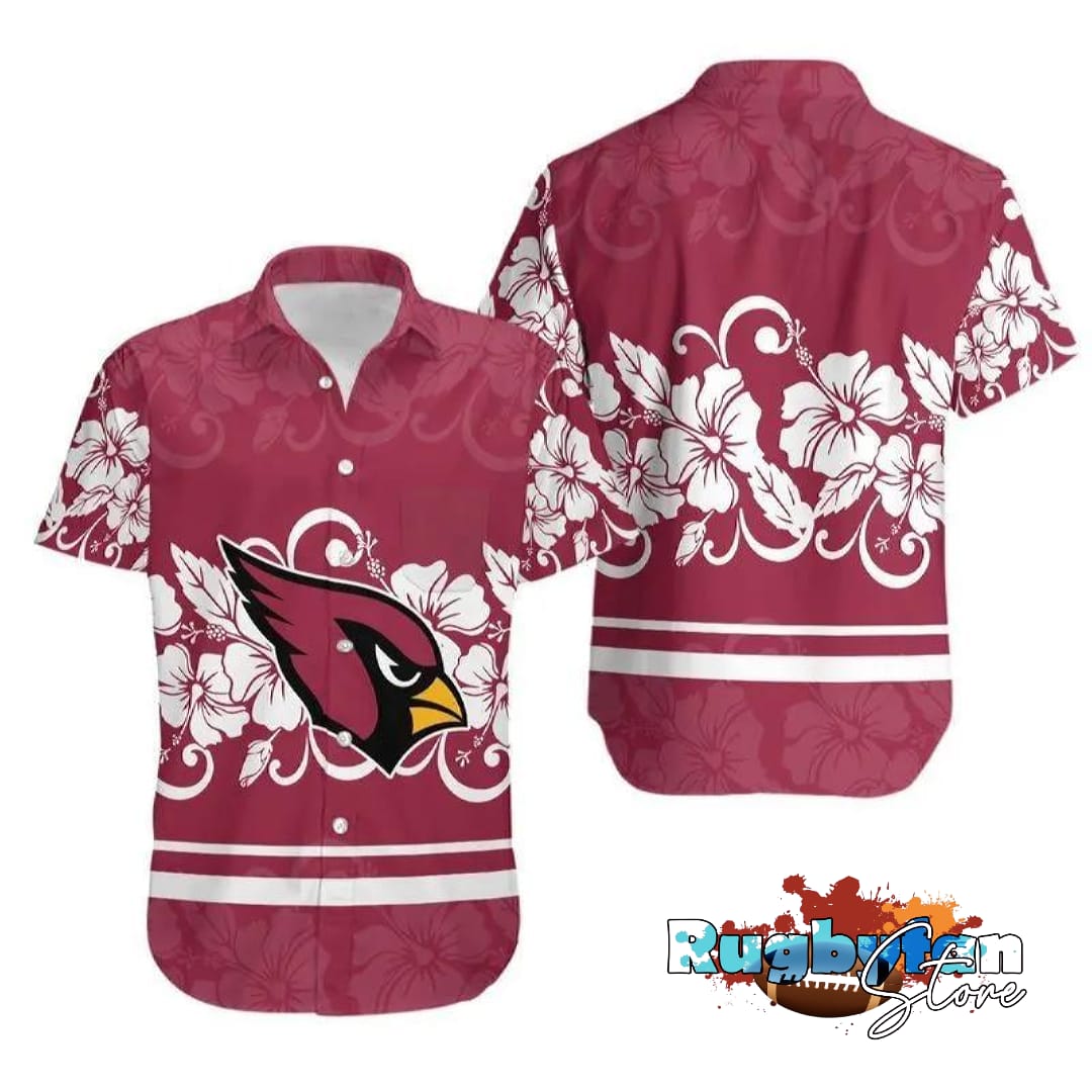 Arizona Cardinals Hibiscus Flowers NFL Hawaiian Shirt Arizona Cardinals Hibiscus Flowers NFL Hawaiian Shirt