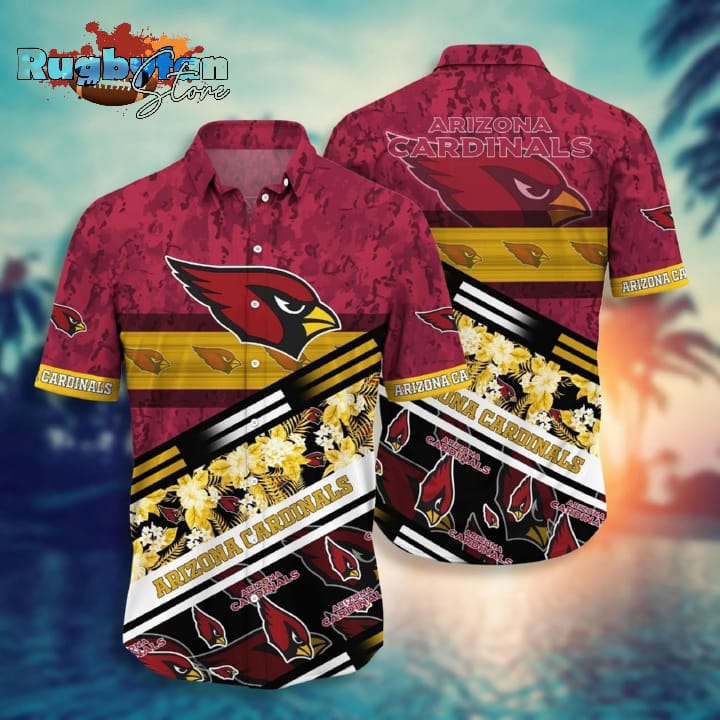 Arizona Cardinals NFL Camo Pattern Hawaiian Shirt Arizona Cardinals NFL Camo Pattern Hawaiian Shirt