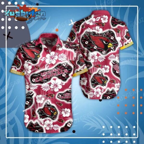 arizona cardinals nfl hawaii shirt graphic floral printed this summer hawaiian shirt nfl hawaiian shirt1 raza0