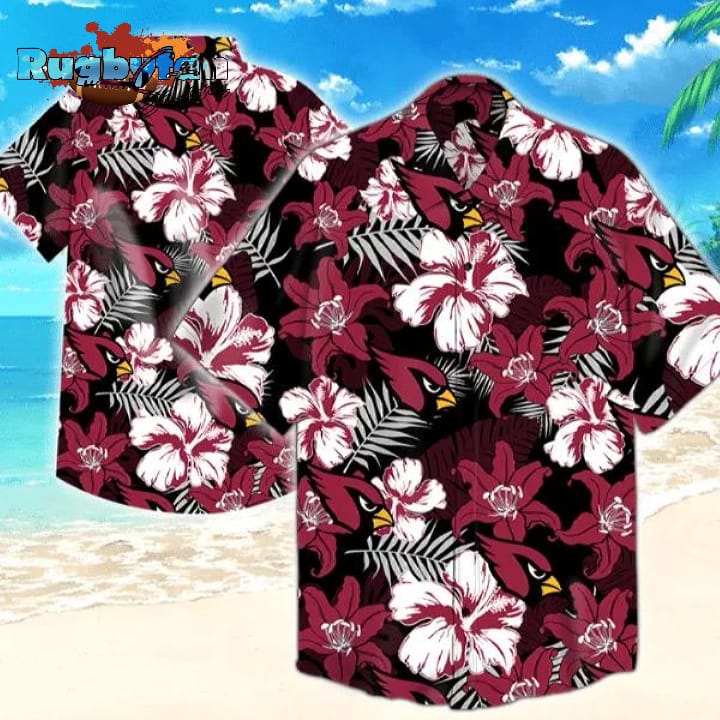 Arizona Cardinals Nfl Hawaiian Graphic Print Short Sleeve Hawaiian Shirt Arizona Cardinals Nfl Hawaiian Graphic Print Short Sleeve Hawaiian Shirt