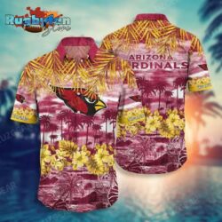 Arizona Cardinals Nfl Hawaiian Shirt Short Style Tropical Patterns Graphic Hot Trending Summer