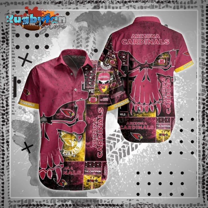 Arizona Cardinals Nfl Hawaiian Shirt Skull Printed 3D New Trend Summer For Best Fans Arizona Cardinals Nfl Hawaiian Shirt Skull Printed 3D New Trend Summer For Best Fans