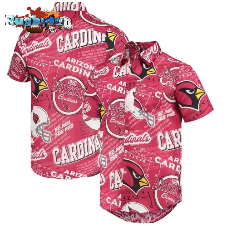 Arizona Cardinals NFL Logo Art Pattern Hawaiian Shirt Arizona Cardinals NFL Logo Art Pattern Hawaiian Shirt