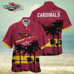 Arizona Cardinals NFL Palm Leaves Pattern Summer Hawaiian Shirt