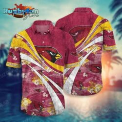 Arizona Cardinals Nfl Summer Hawaiian Shirt Floral Pattern Graphic