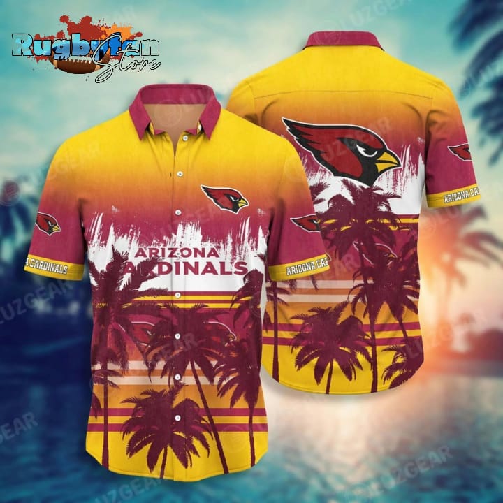 Arizona Cardinals Nfl Summer Hawaiian Shirt Tropical Patterns Graphic