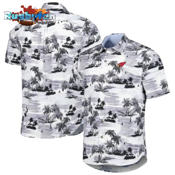 Arizona Cardinals NFL White Background Pattern Hawaiian Shirt Arizona Cardinals NFL White Background Pattern Hawaiian Shirt