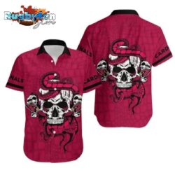 Arizona Cardinals Snake And Skull Hawaii Shirt And Shorts Summer Collection