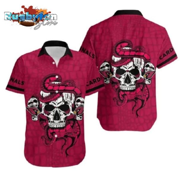 arizona cardinals snake and skull hawaii shirt and shorts summer collection nfl hawaiian shirt1 0o4hm
