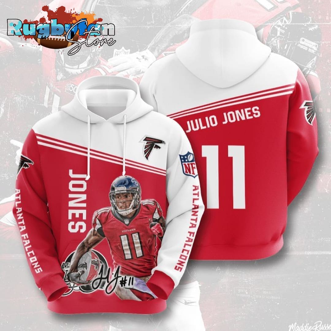 Atlanta Falcons Julio Jones No 11 3D Hoodie All Over Print NFL Gift For Men Women