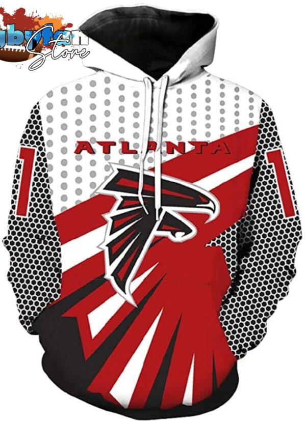 atlanta falcons nfl big logo teams 3d hoodie all over print