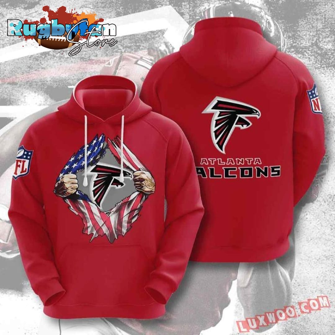 Atlanta Falcons NFL Big Logo Teams For Man Women 3D Hoodie All Over Print