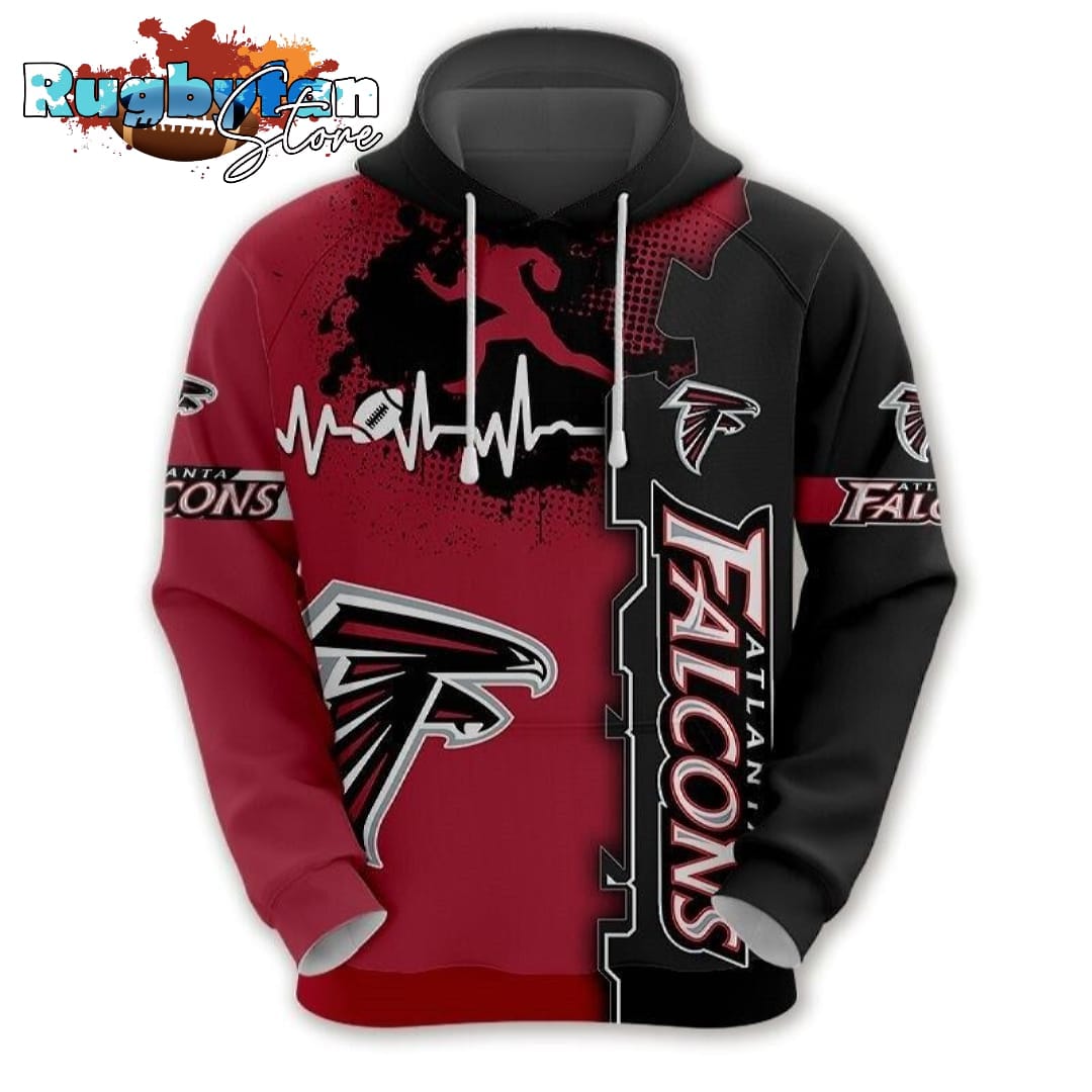 Atlanta Falcons NFL Big Logo Teams For Man Women 3D Hoodie All Over Print Fan Gift