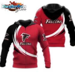 Atlanta Falcons NFL Big Logo Teams Zipper 3D Hoodie All Over Print