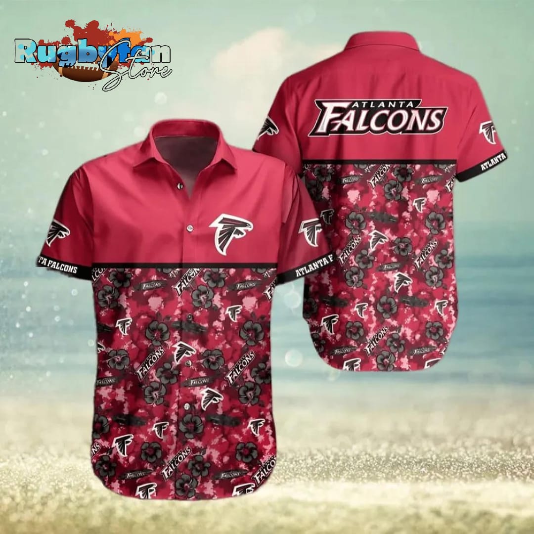 Atlanta Falcons NFL Flowers Pattern Beach Lovers Gift Hawaiian Shirt