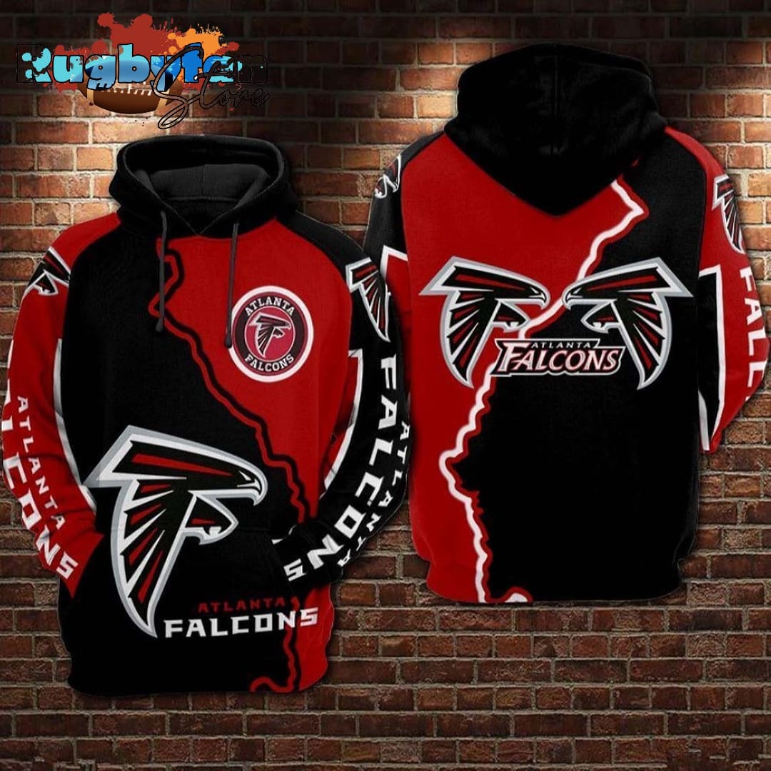 Atlanta Falcons Nfl Football Red Black 3D Hoodie