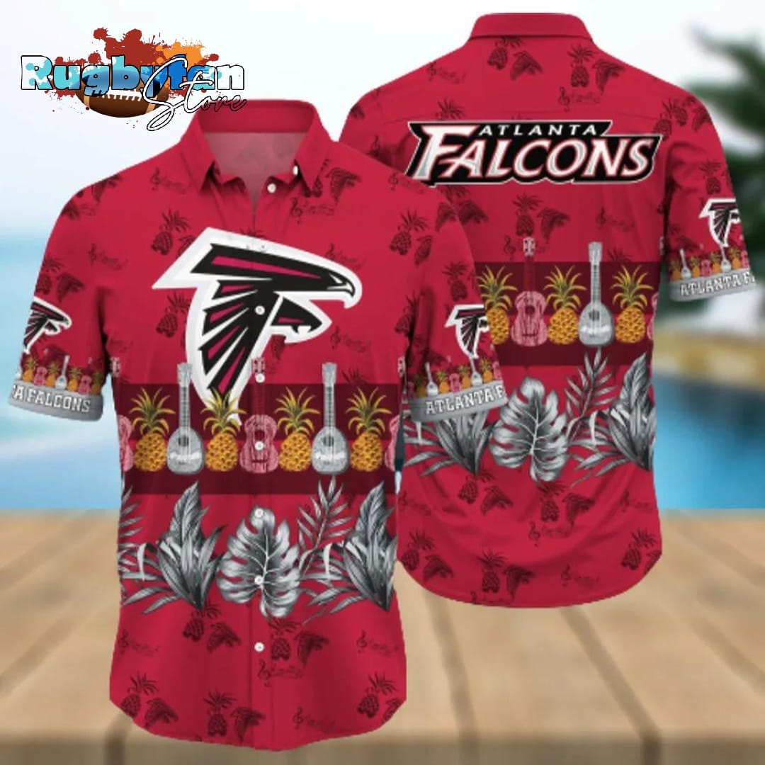 Atlanta Falcons NFL Guitar Summer Pattern Hawaiian Shirt