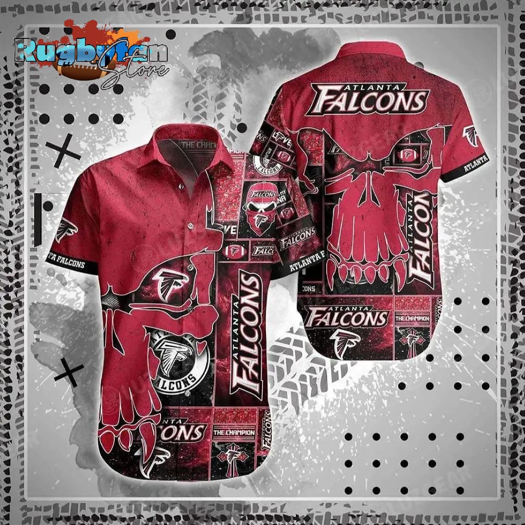 Atlanta Falcons NFL Hawaiian Shirt Skull Printed 3D New Trend Summer For Best Fans